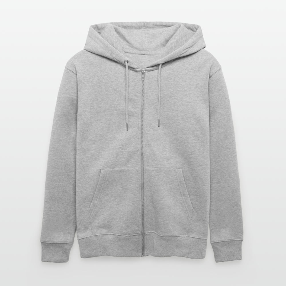 Zipper Rose Balls Hoodie - heather grey